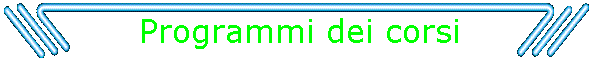 Programmi dei corsi