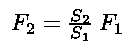 F(2)=[S(2)/S(1)]*F(1)