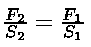 F(2)/S(2)=F(1)/S(1)